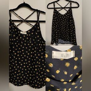 Black Jade by Jane Floral Spaghetti Strap Top